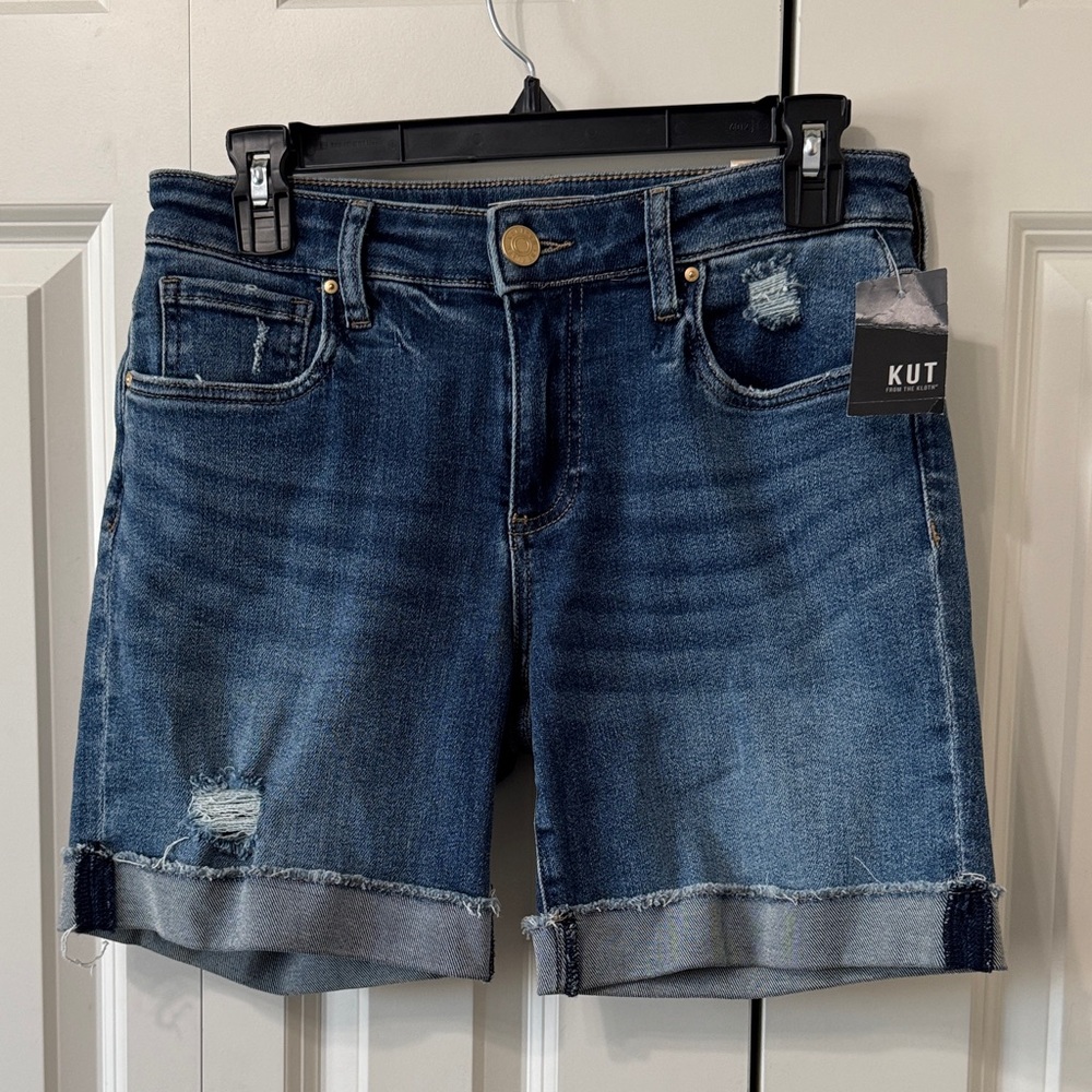 Kut from the Kloth Distressed Catherine Boyfriend Jean Shorts